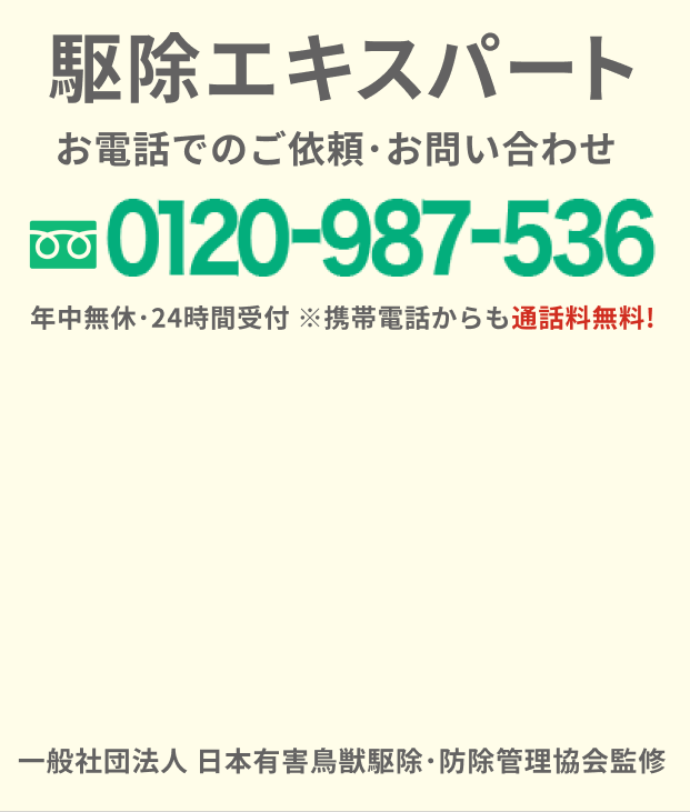 関西限定お客様感謝キャンペーン。先着３０名様施工後の口コミにご協力いただいた方。業界初害獣駆除代金から最大30%OFF